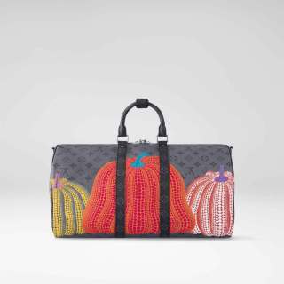 Keepall-55-in-Monogram-Eclipse-Reverse-canvas-with-Pumpkins-print-Louis-Vuitton-x-Yayoi-Kusama-34