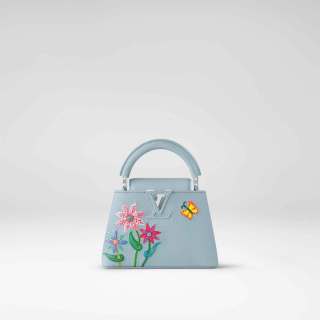 Louis-Vuitton-x-Yayoi-Kusama-Capucines-BB-in-olympe-blue-taurillon-leather-with-Flower-marquetry