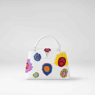 Louis-Vuitton-x-Yayoi-Kusama-Capucines-MM-in-white-taurillon-leather-with-Faces-print-and-embroideries