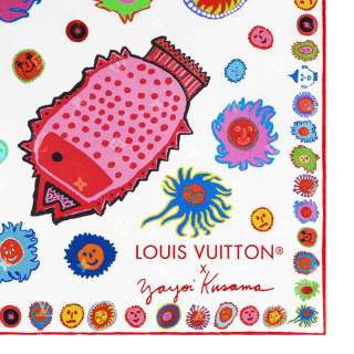 Louis-Vuitton-x-Yayoi-Kusama-Monogram-jacquard-Silk-Square-90-with-printed-Faces-3