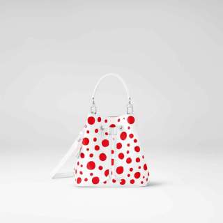 Louis-Vuitton-x-Yayoi-Kusama-NeoNoe-BB-in-white-Epi-leather-with-Infinity-Dots-print