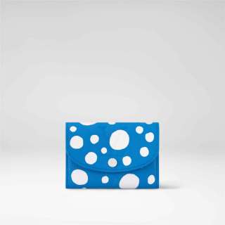 Louis-Vuitton-x-Yayoi-Kusama-Rosalie-wallet-in-blue-Monogram-Empreinte-leather-with-Infinity-Dots-print