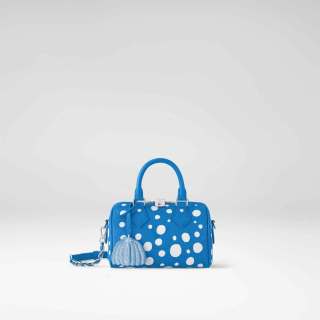 Louis-Vuitton-x-Yayoi-Kusama-Speedy-20-in-blue-Monogram-Empreinte-leather-with-Infinity-Dots-print